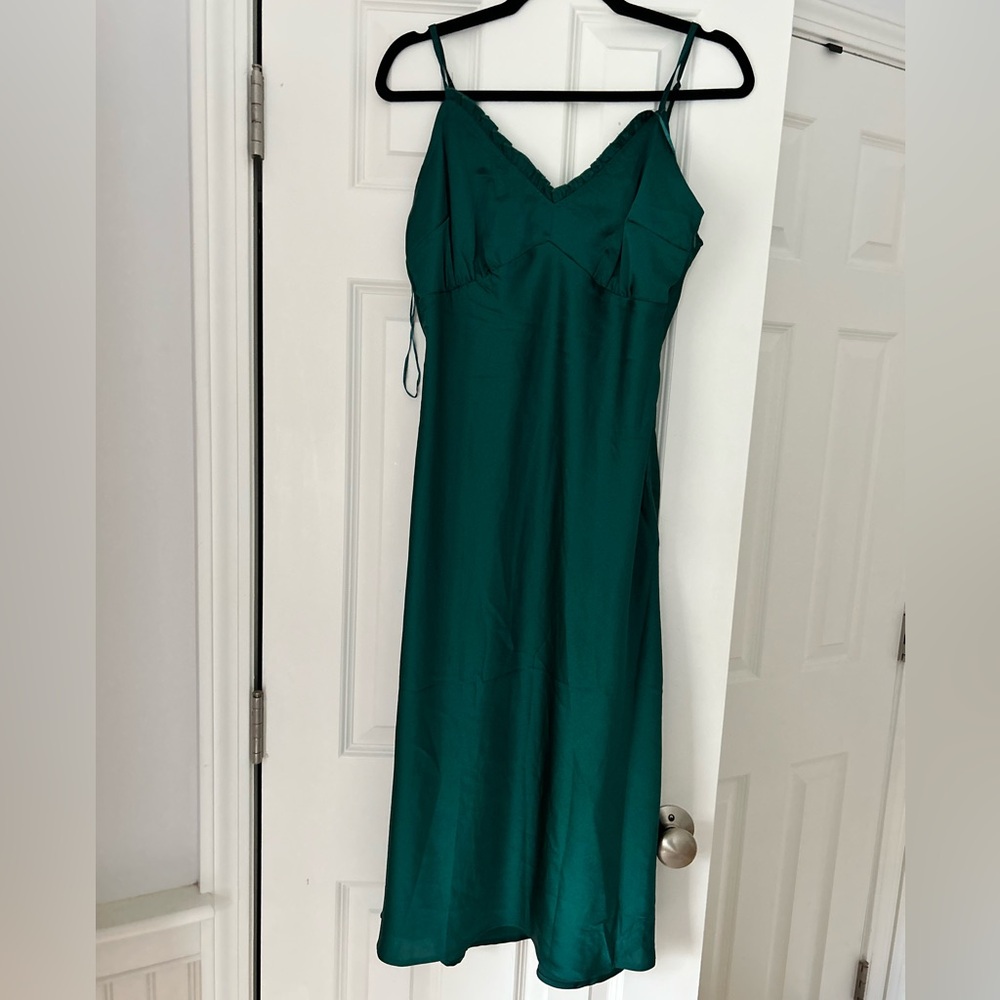 Midi satin dress